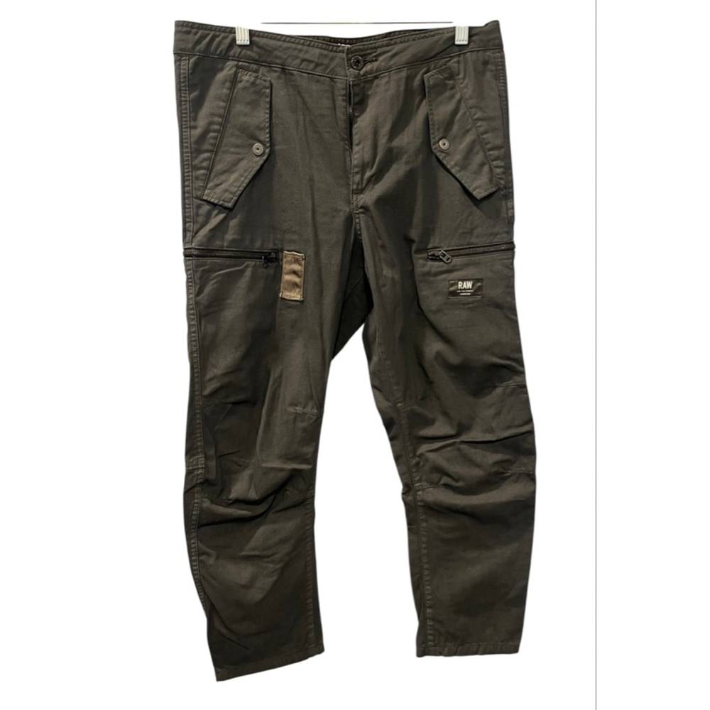 G-Star Olive Cargo Pants with Utility Pockets